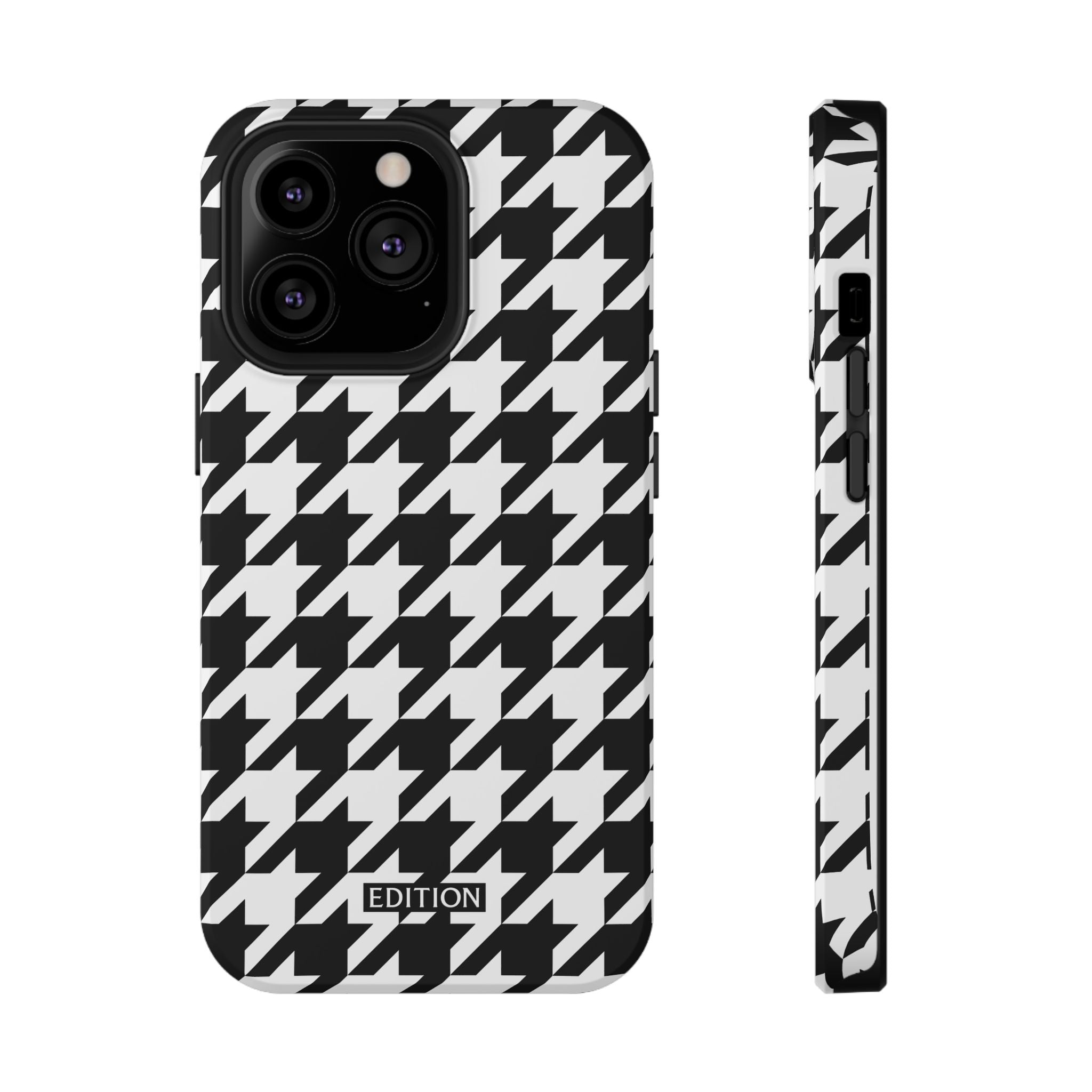Black and White Houndstooth Case