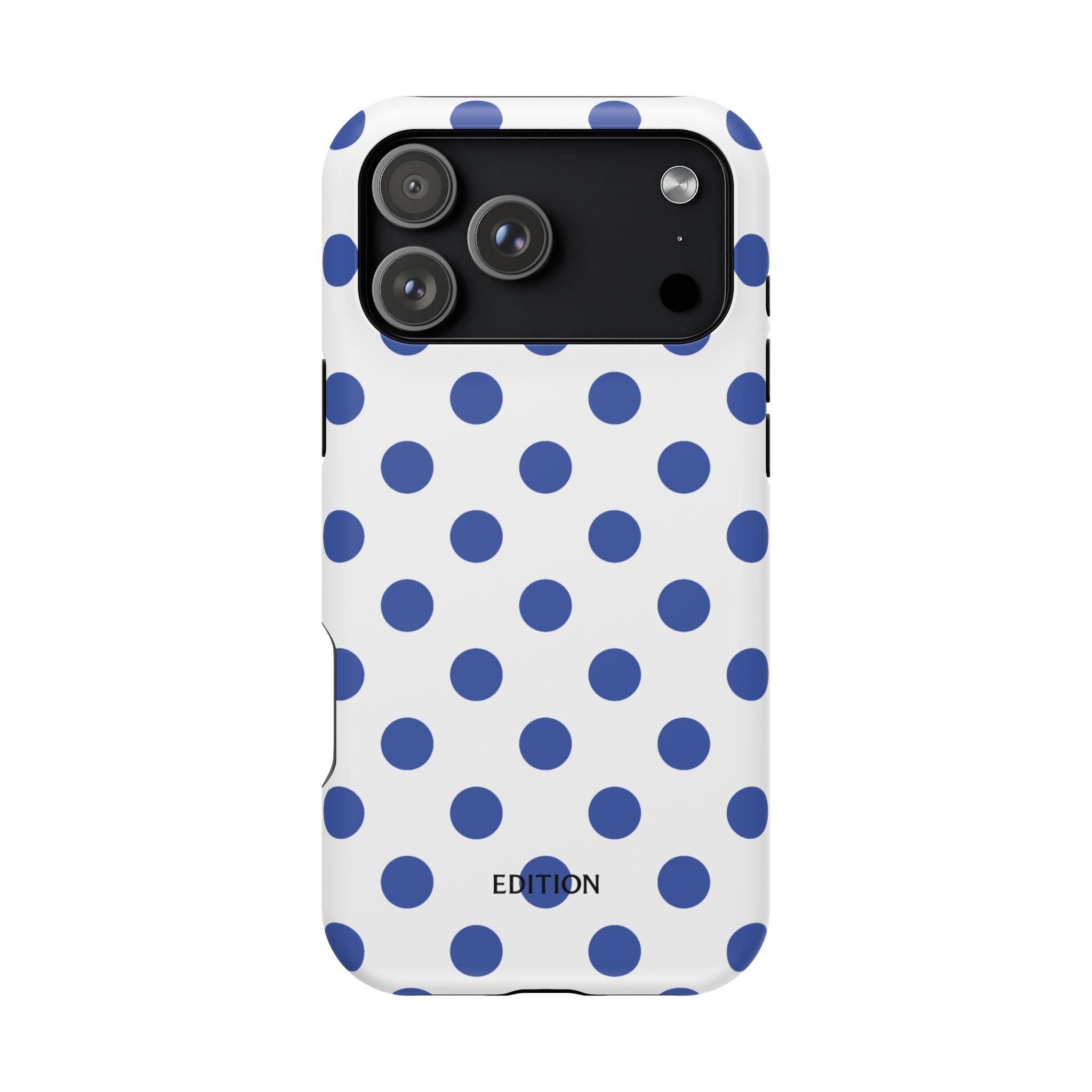 Blue and White Polka Dot Case