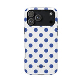Blue and White Polka Dot Case