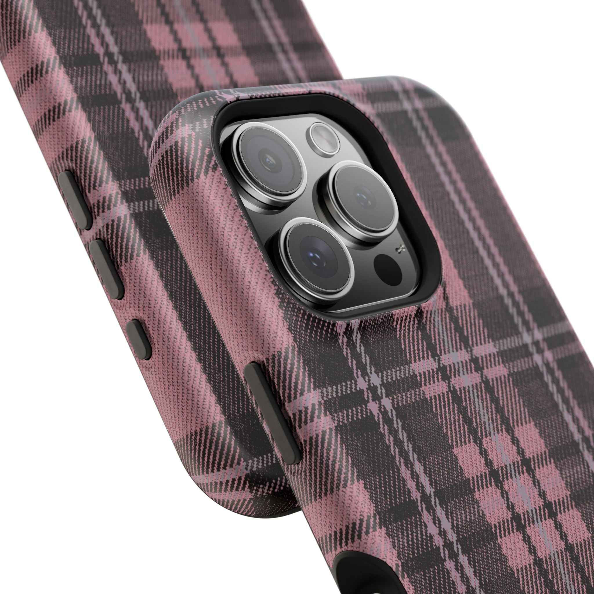 Light Pink and Black Plaid Case