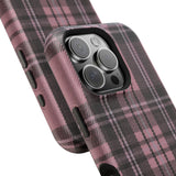 Light Pink and Black Plaid Case