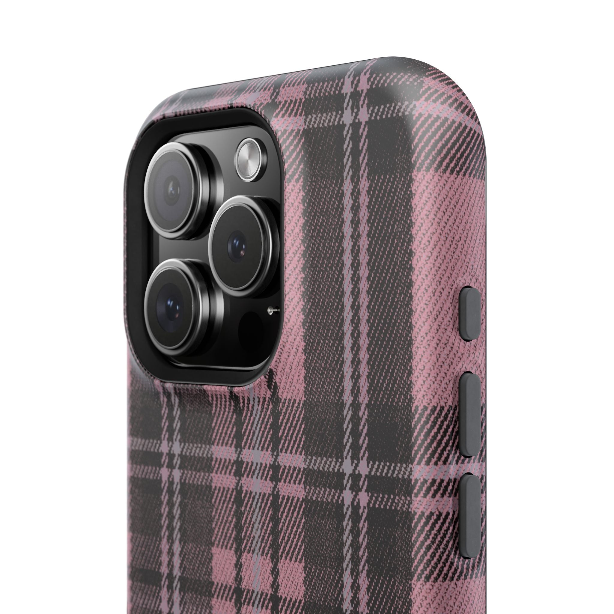 Light Pink and Black Plaid Case