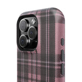 Light Pink and Black Plaid Case
