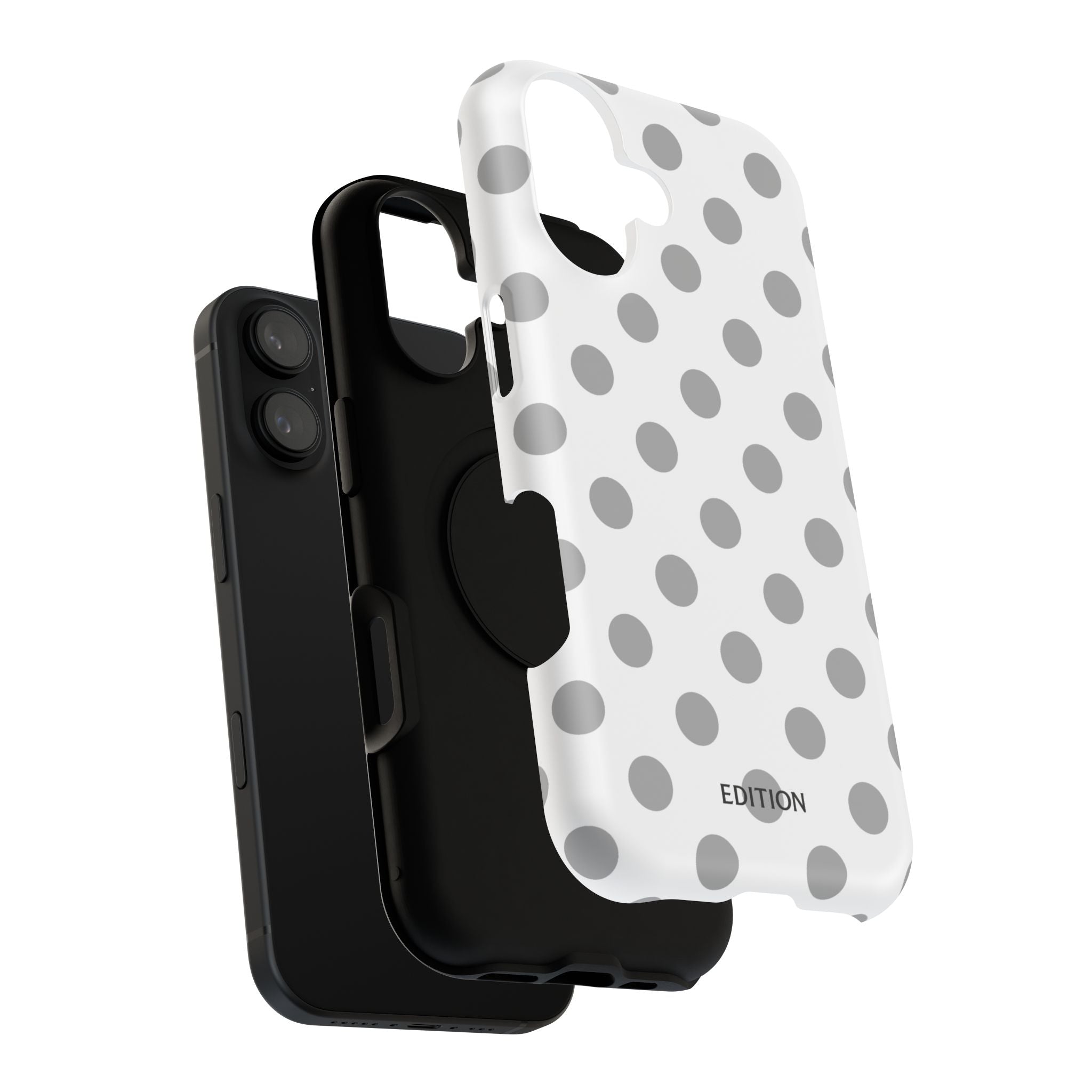 Grey and White Polka Dot Case