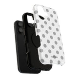 Grey and White Polka Dot Case