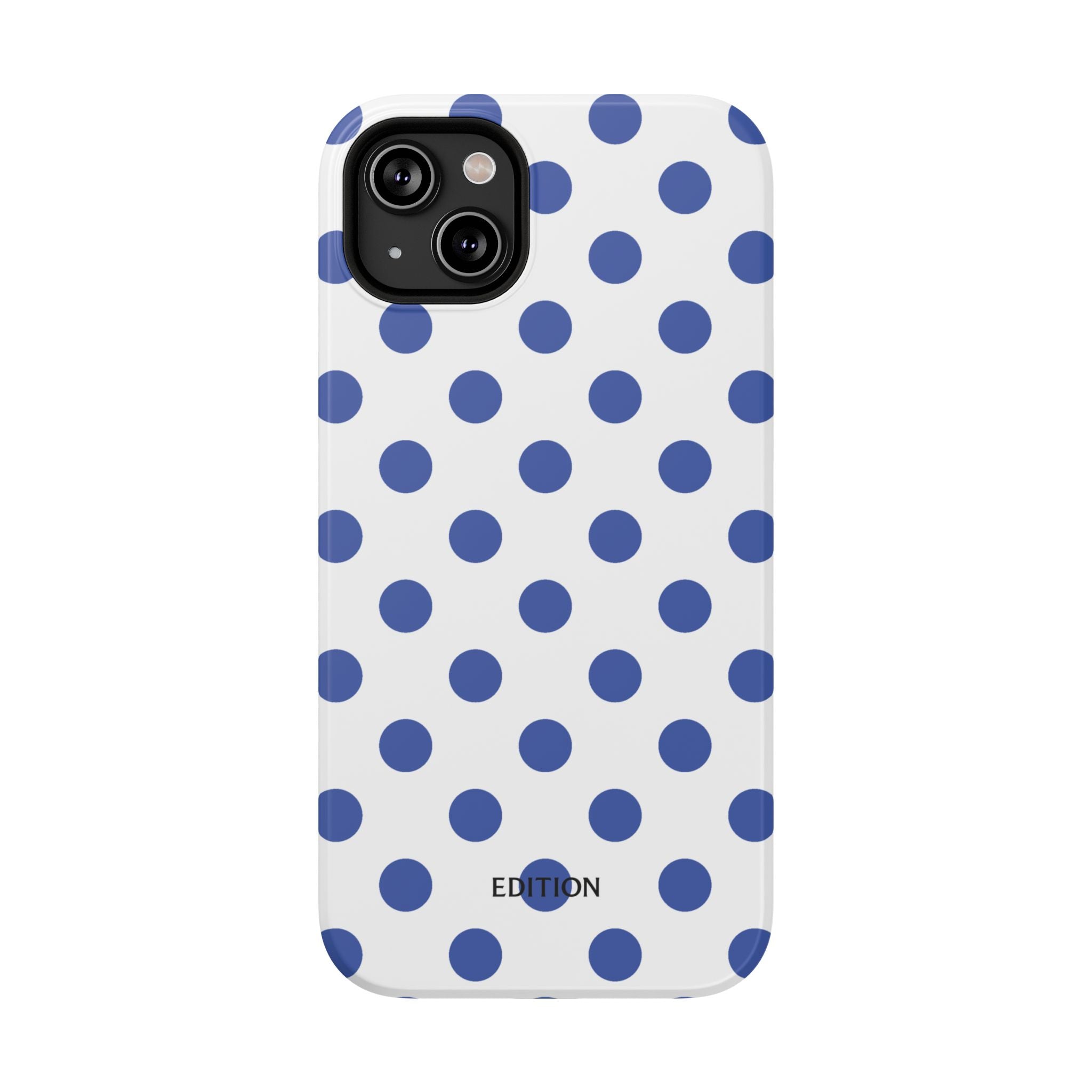 Blue and White Polka Dot Case