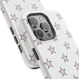 Pink and White Star Case