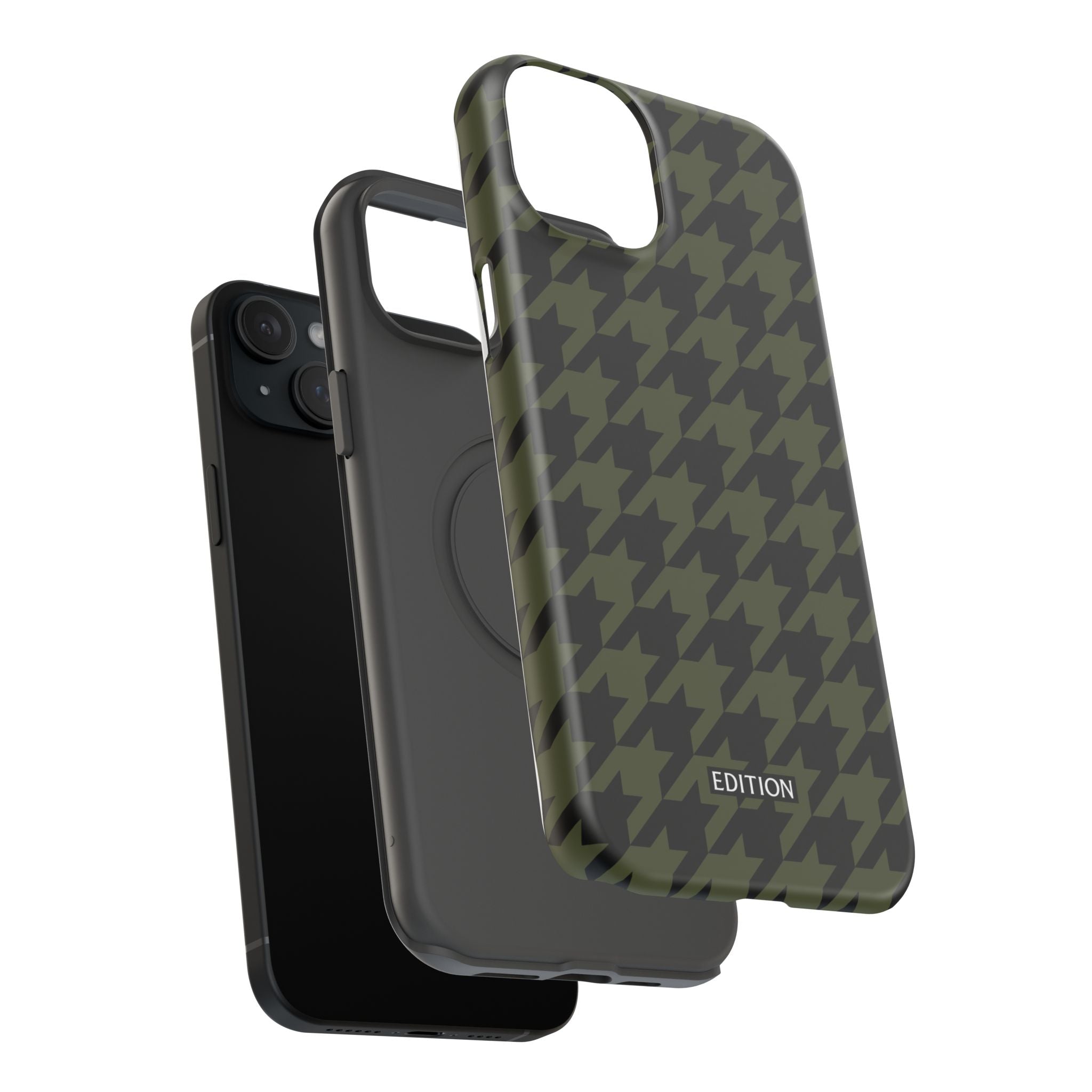 Army Green Houndstooth Case