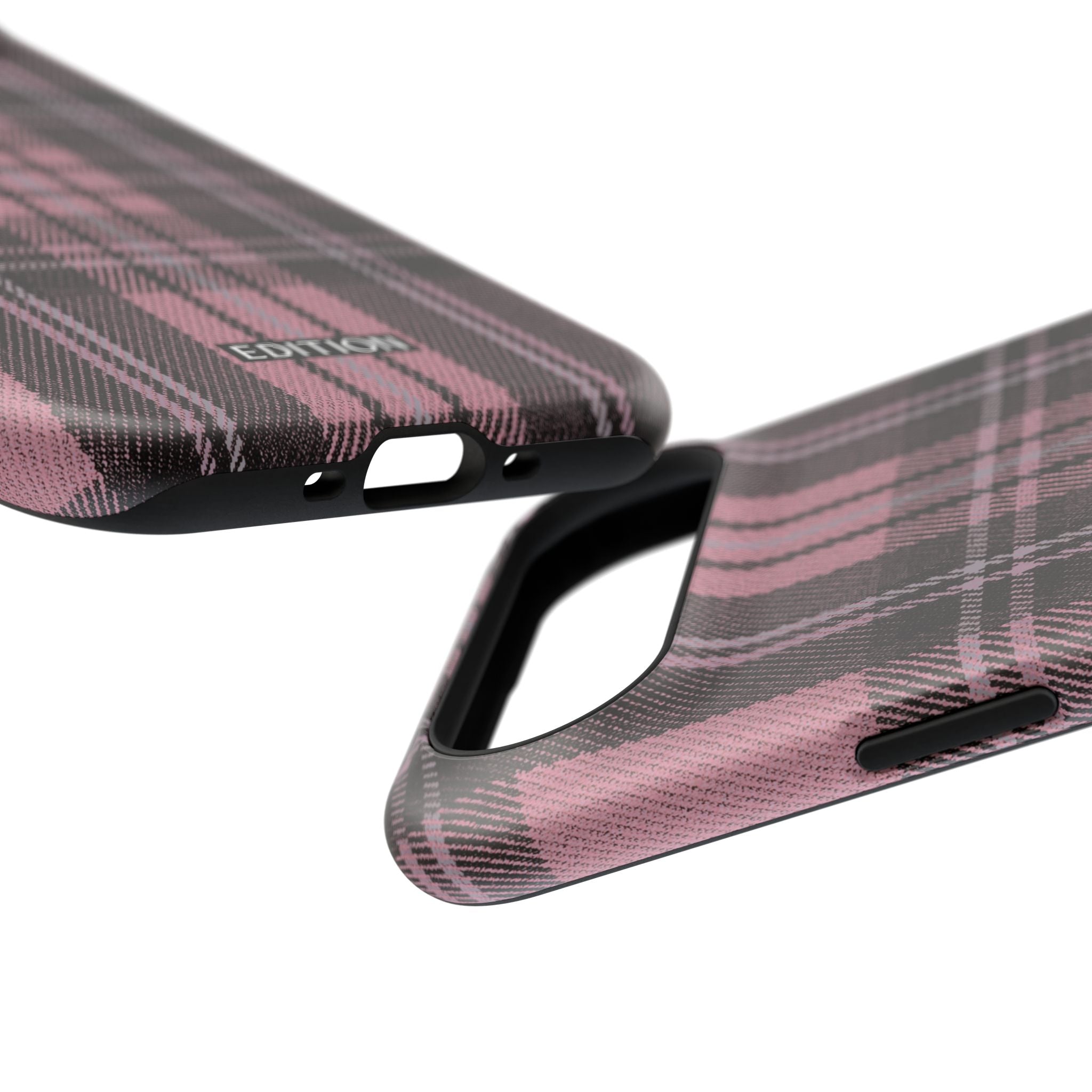 Light Pink and Black Plaid Case