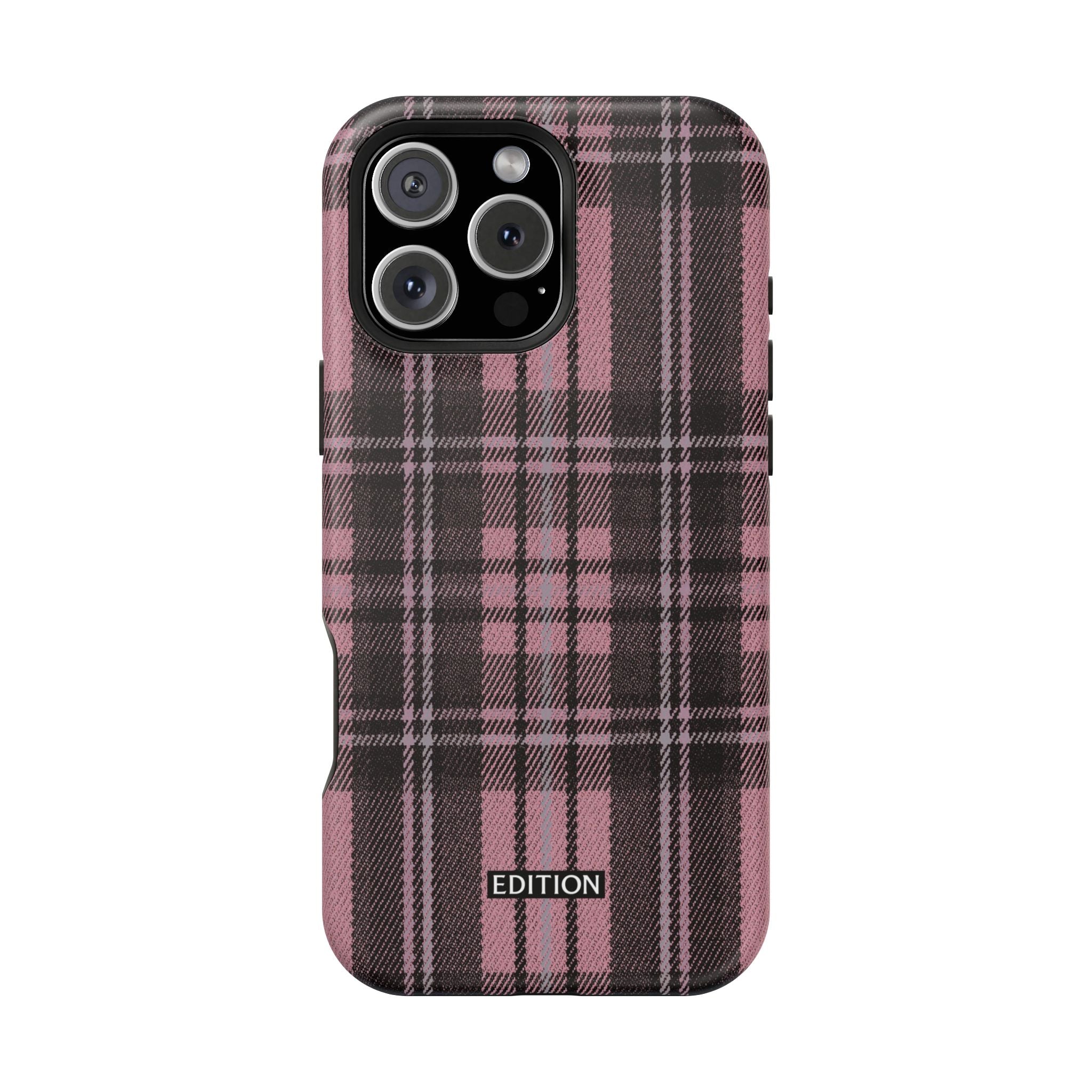Light Pink and Black Plaid Case