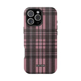 Light Pink and Black Plaid Case