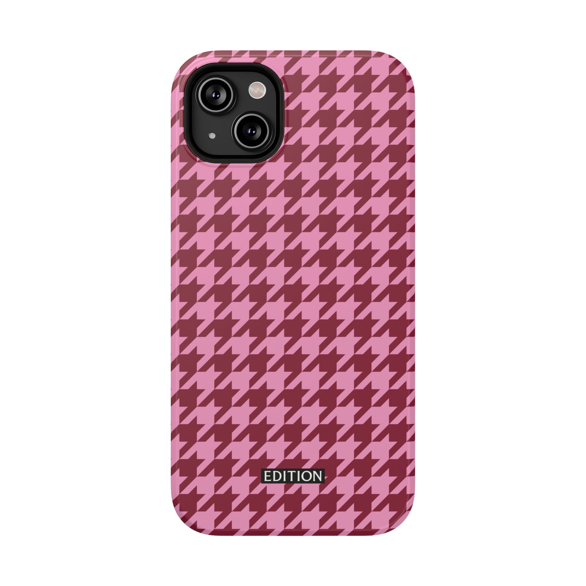 Raspberry Sorbet Houndstooth Case