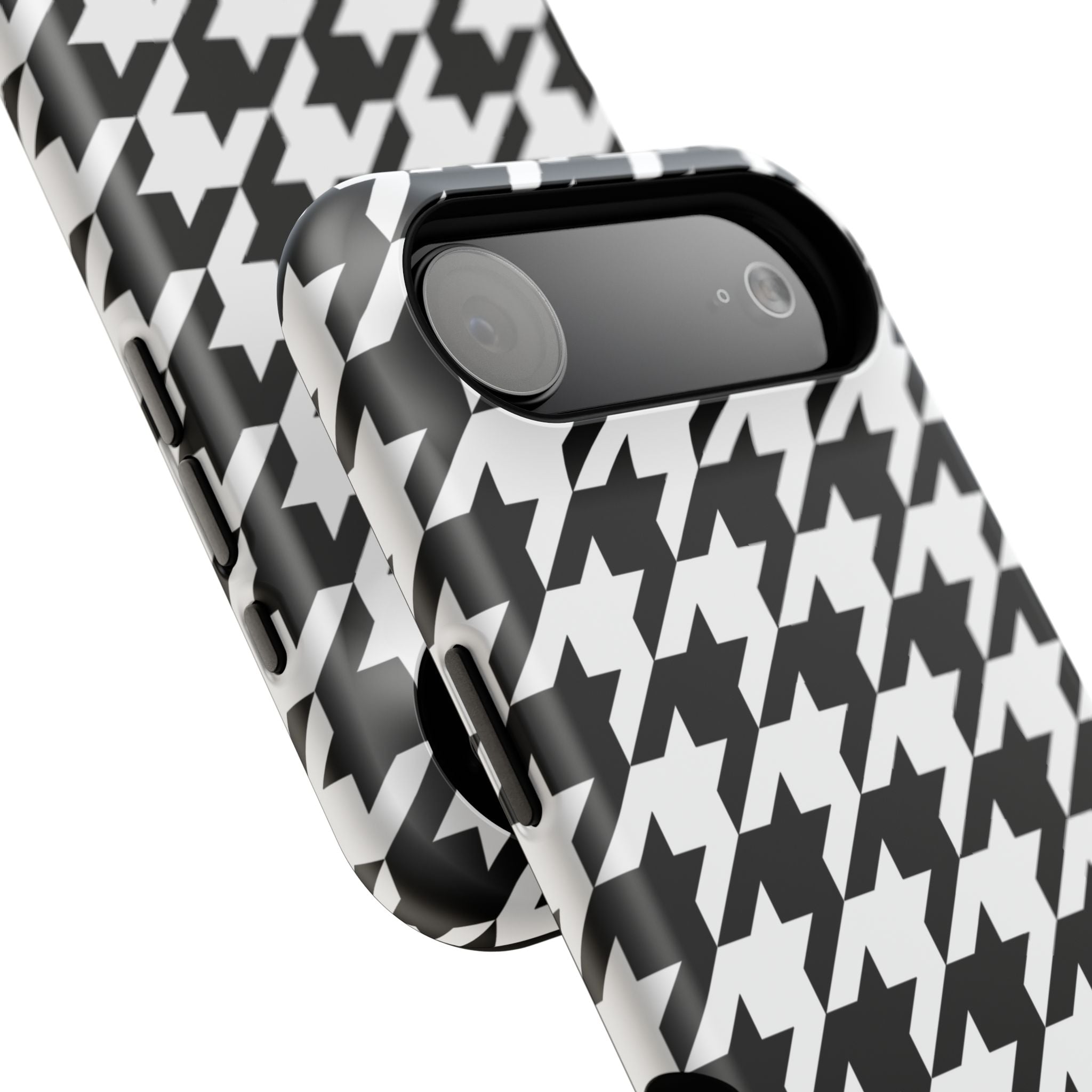 Black and White Houndstooth Case