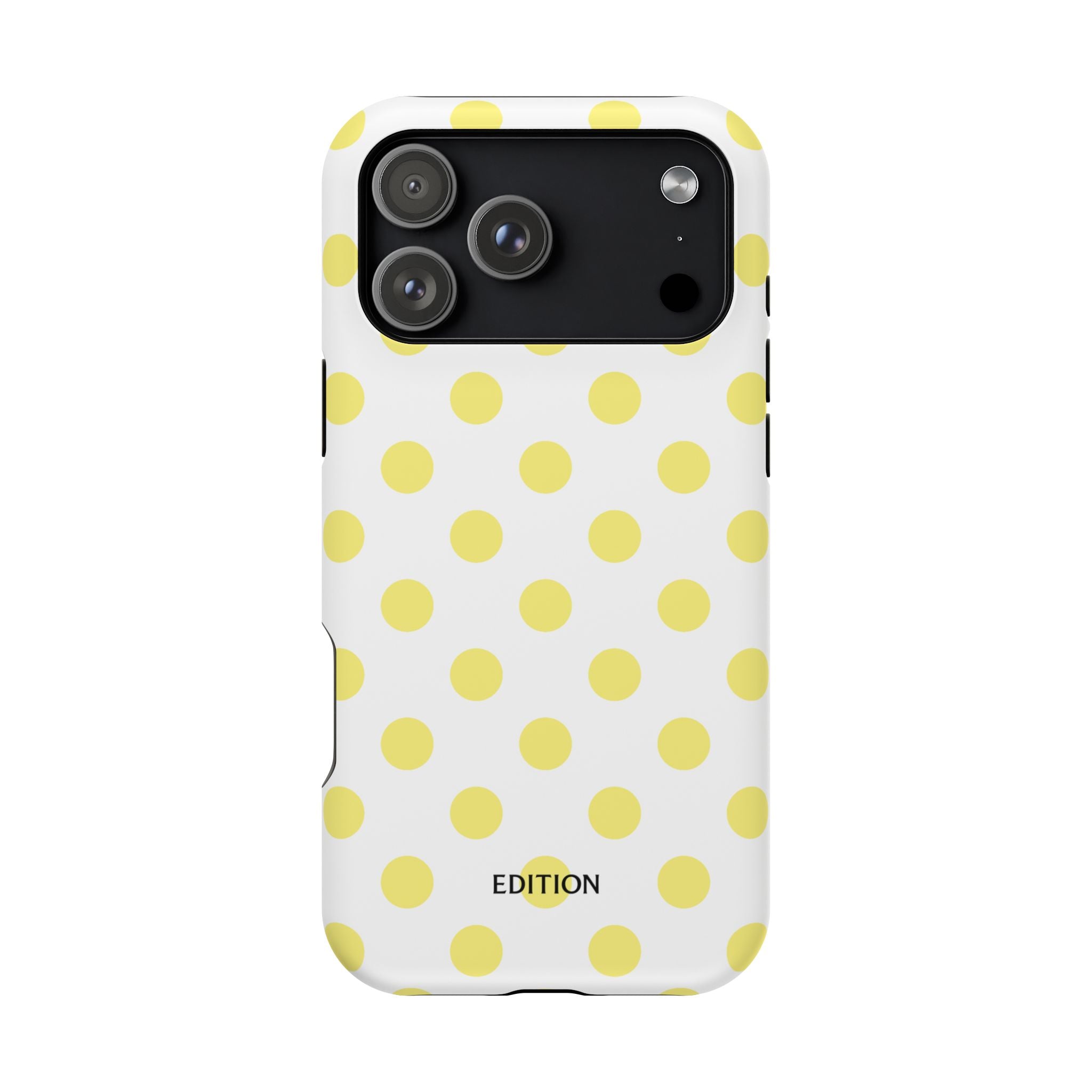 Yellow and White Polka Dot Case