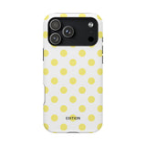 Yellow and White Polka Dot Case