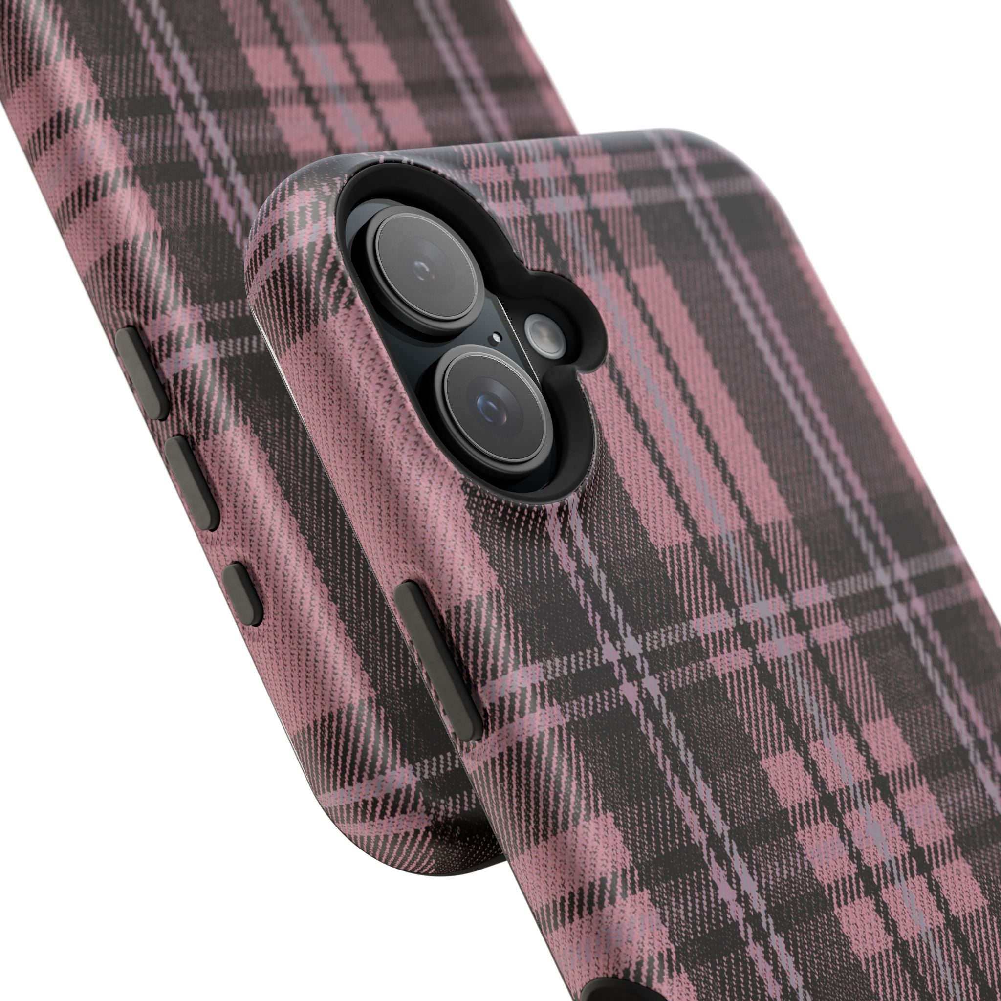 Light Pink and Black Plaid Case