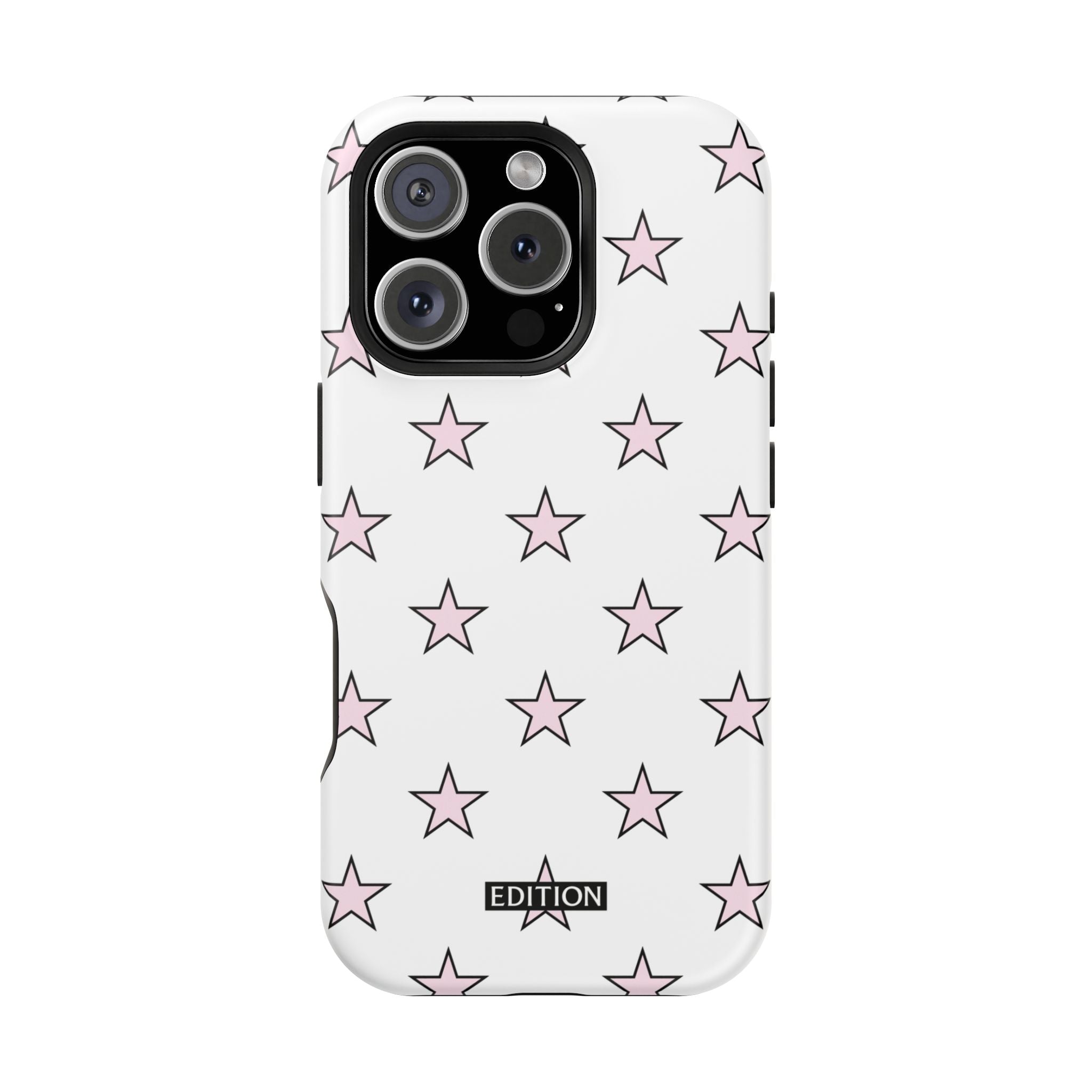 Pink and White Star Case