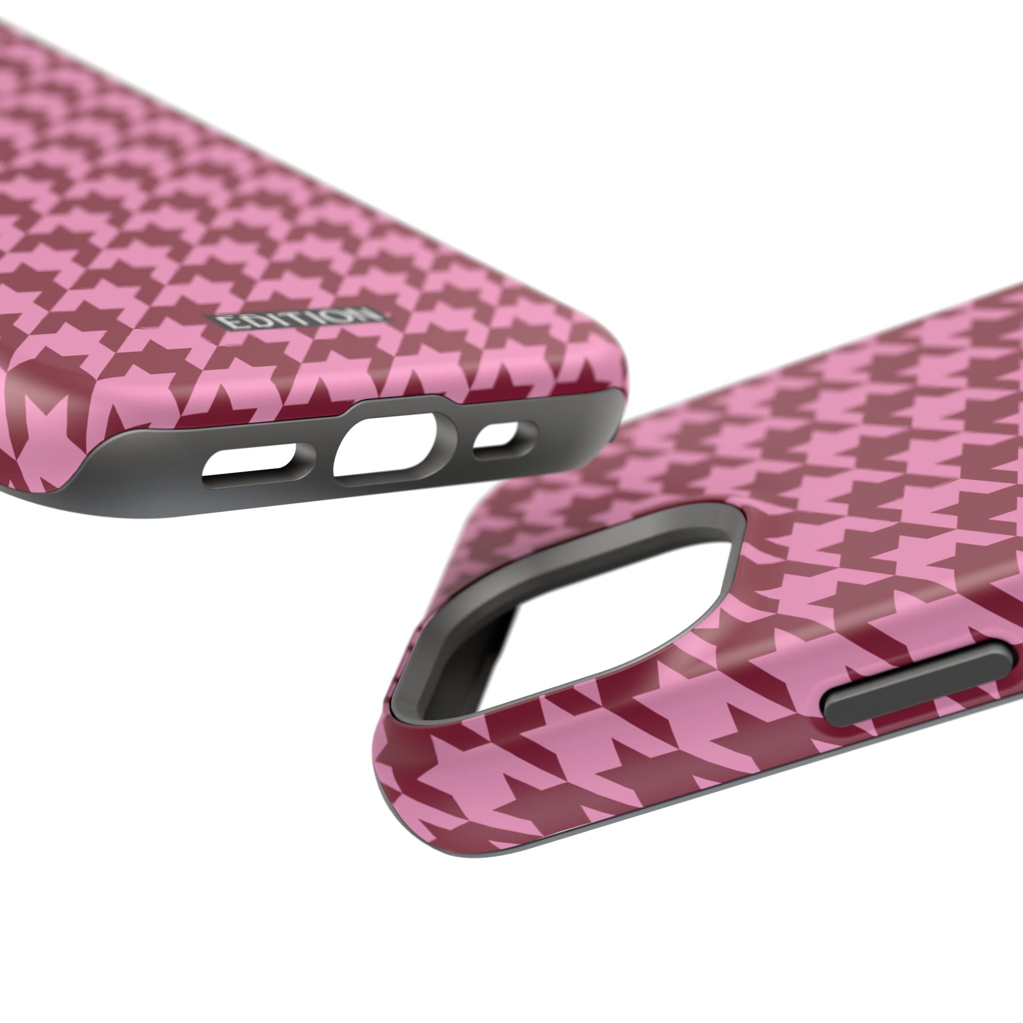 Raspberry Sorbet Houndstooth Case