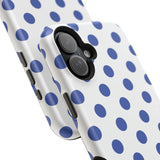 Blue and White Polka Dot Case