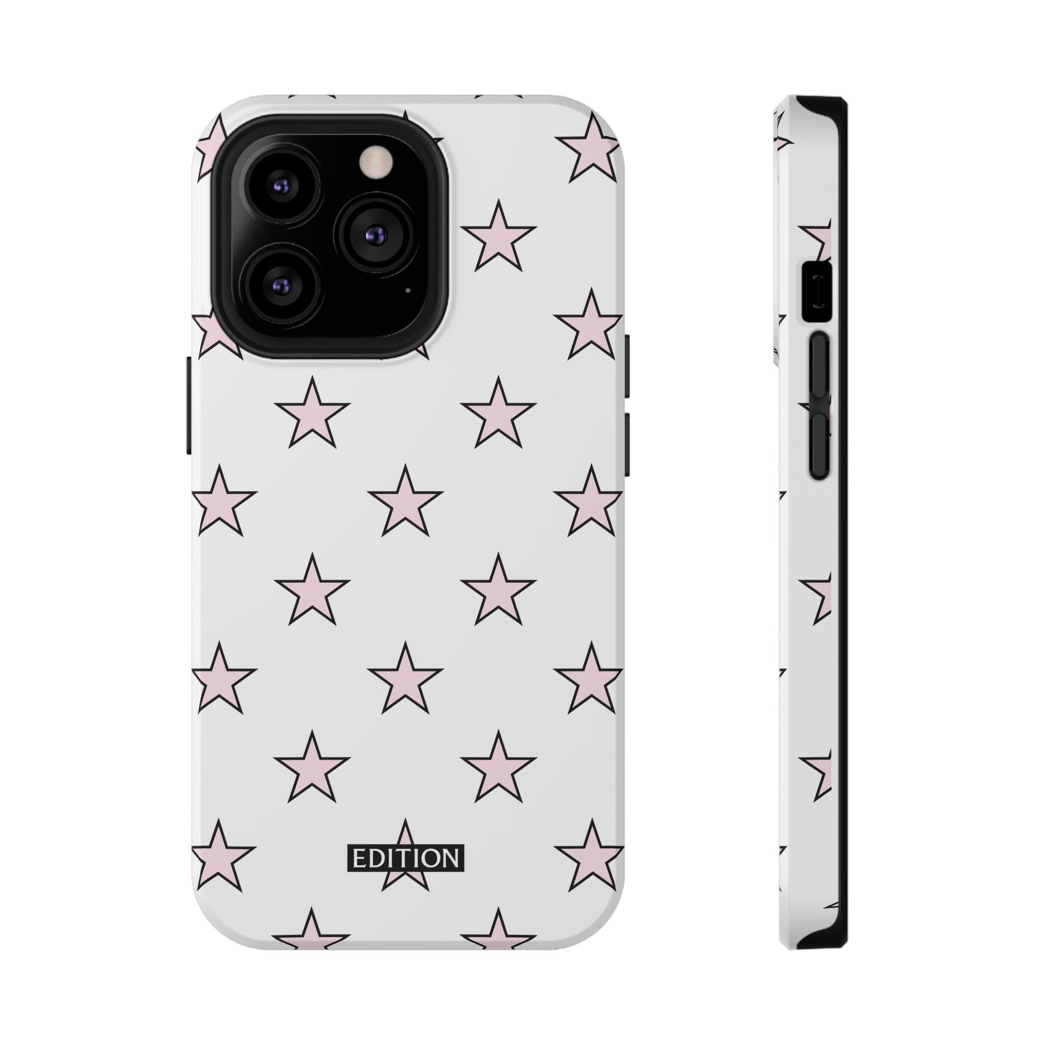 Pink and White Star Case