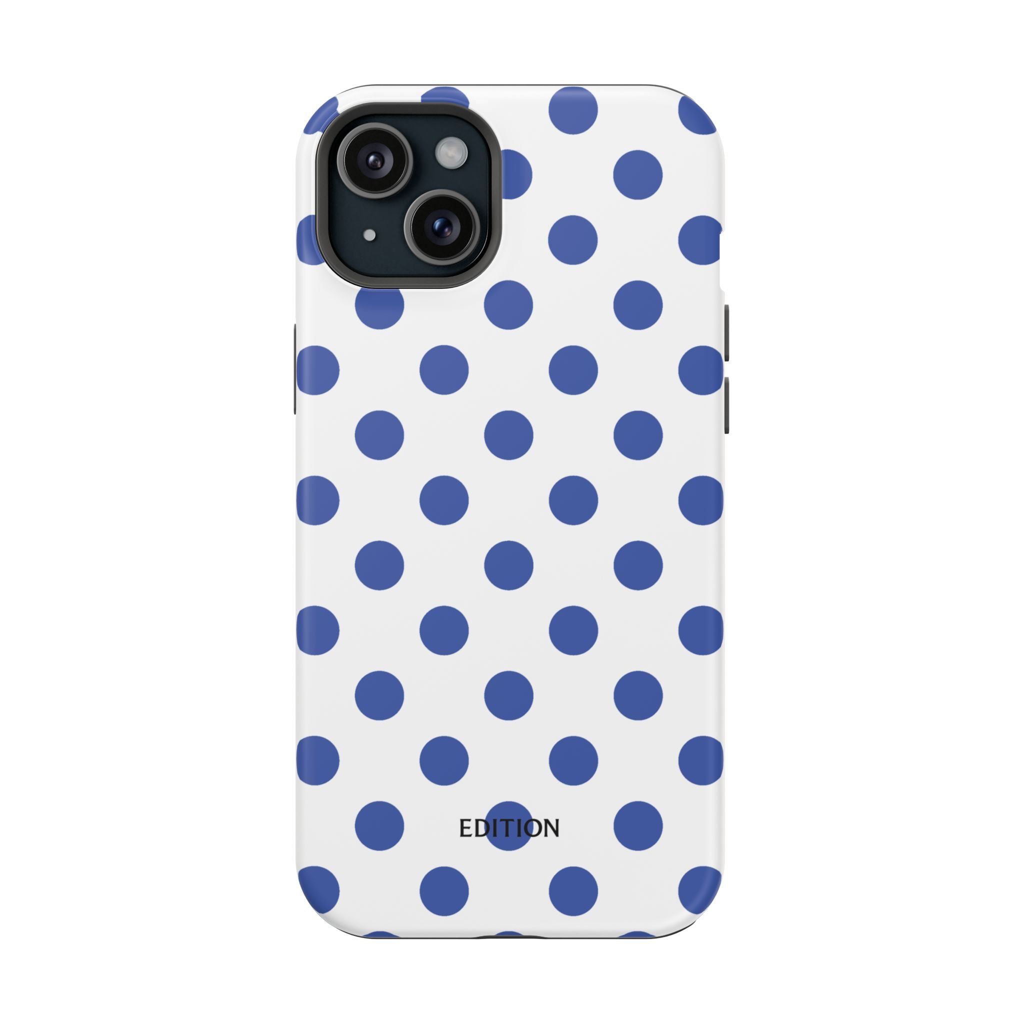 Blue and White Polka Dot Case