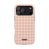 Peach Cream Houndstooth Case