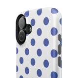 Blue and White Polka Dot Case