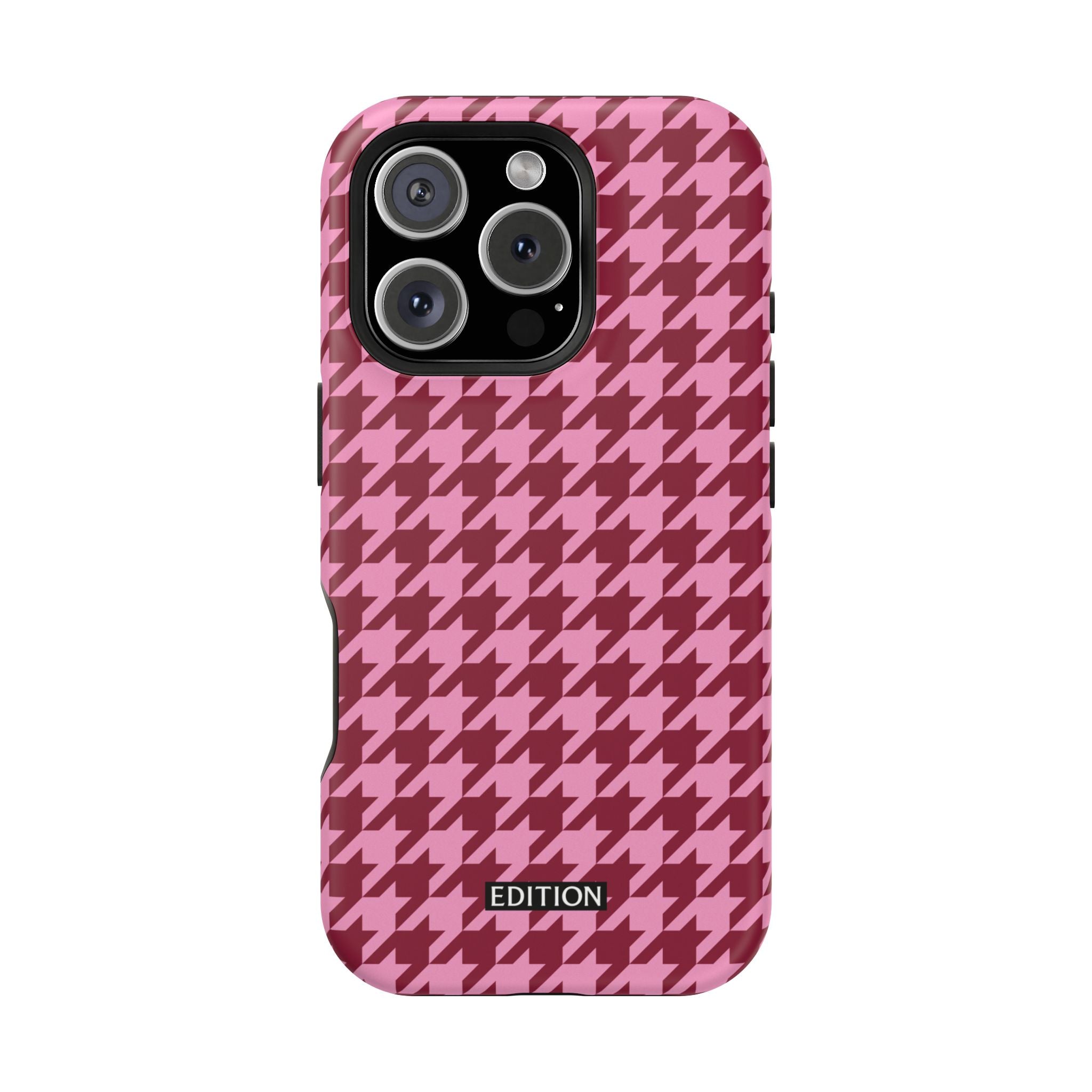 Raspberry Sorbet Houndstooth Case