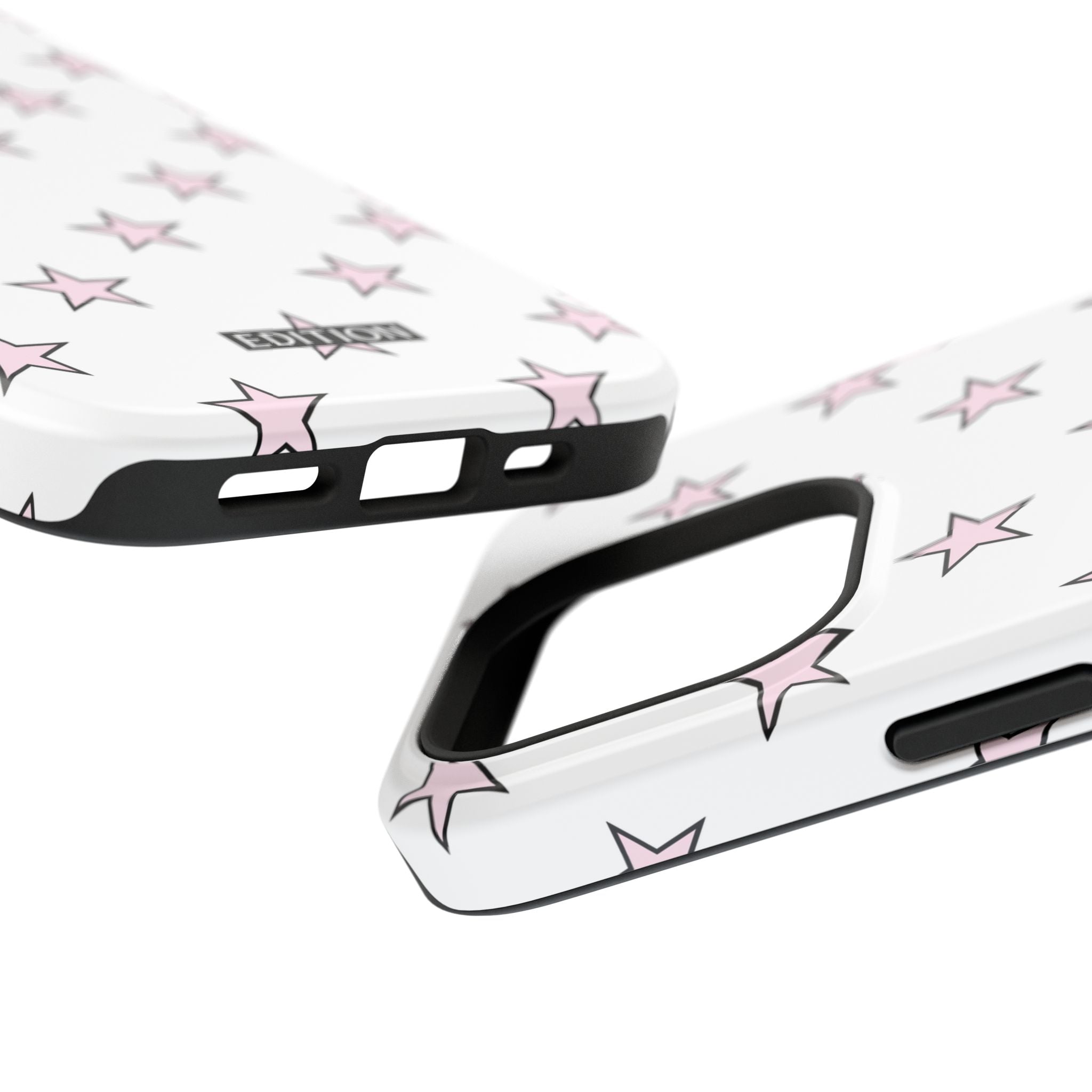 Pink and White Star Case