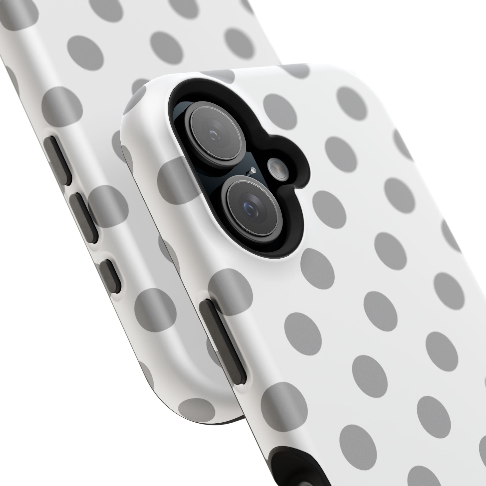 Grey and White Polka Dot Case