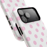 Pink and White Polka Dot Case