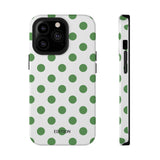 Green and White Polka Dot Case