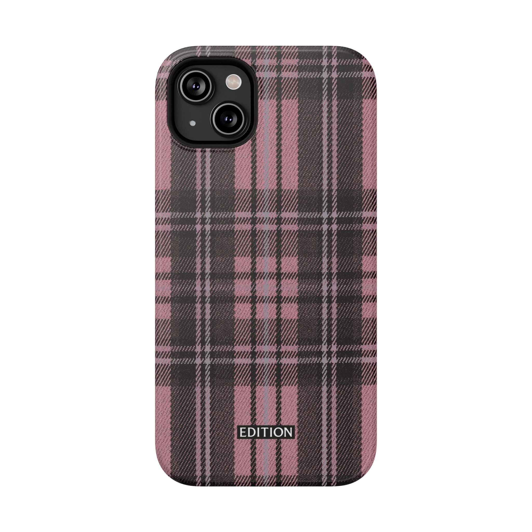 Light Pink and Black Plaid Case