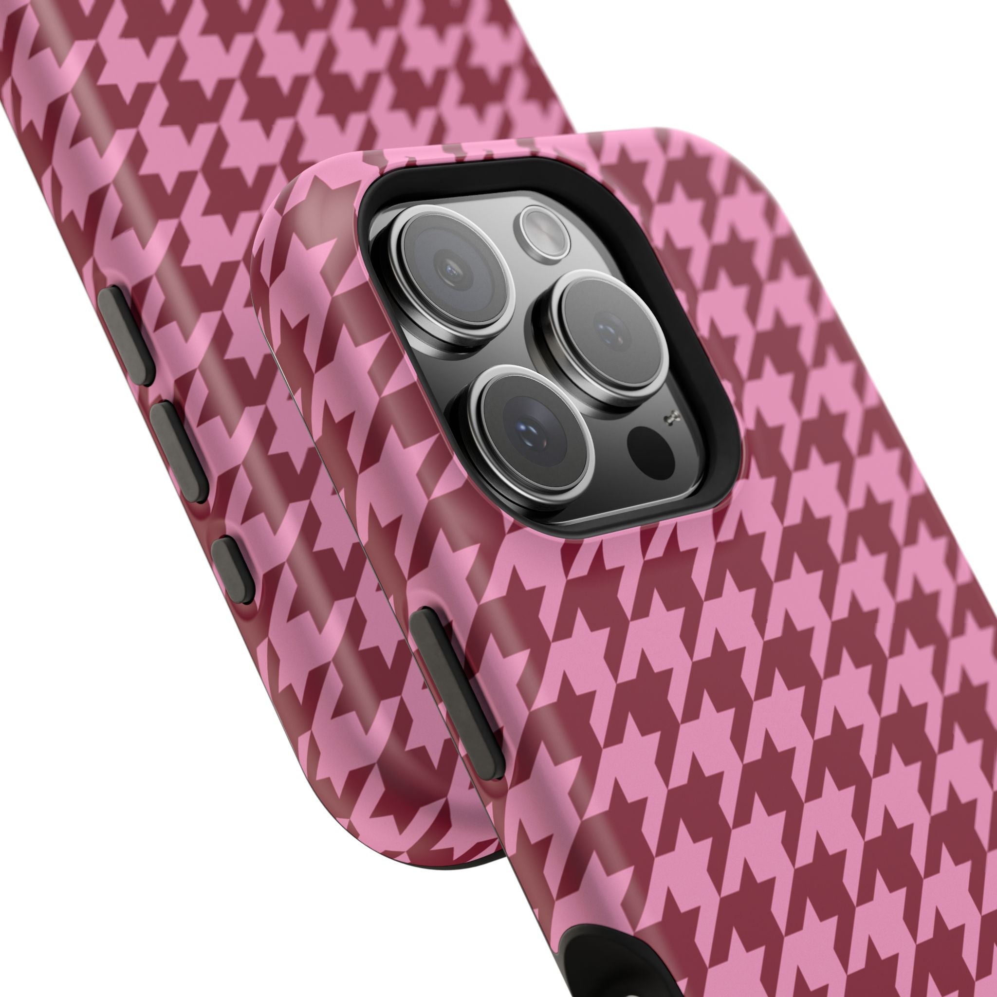 Raspberry Sorbet Houndstooth Case