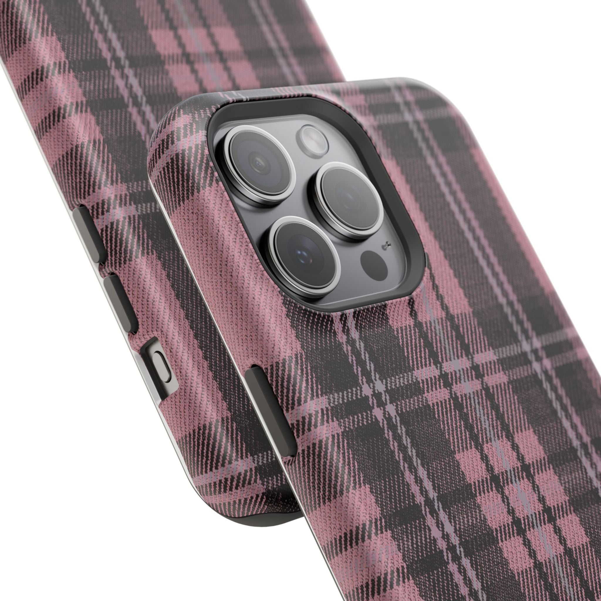 Light Pink and Black Plaid Case
