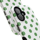 Green and White Polka Dot Case