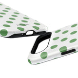 Green and White Polka Dot Case