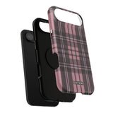 Light Pink and Black Plaid Case