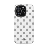 Grey and White Polka Dot Case
