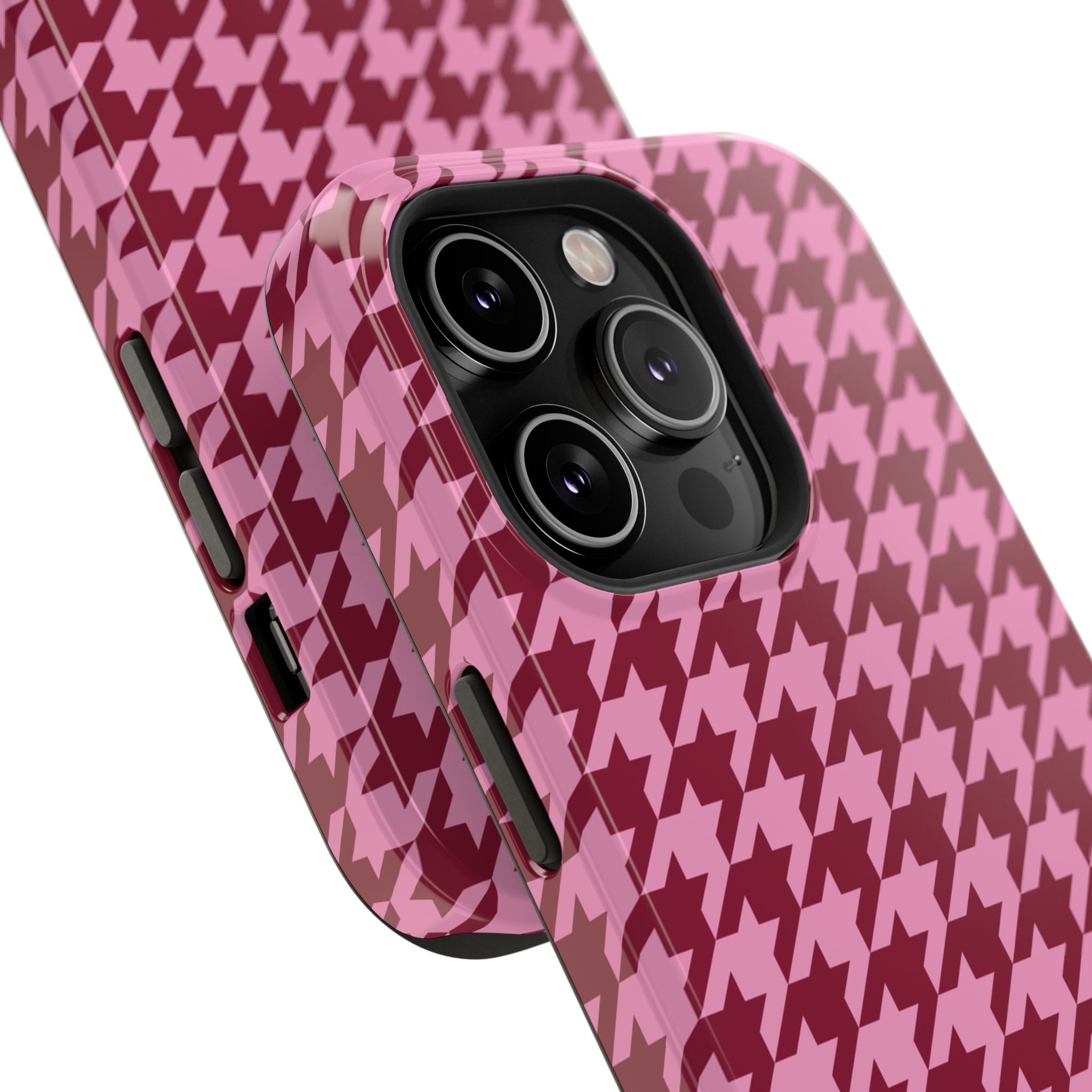 Raspberry Sorbet Houndstooth Case