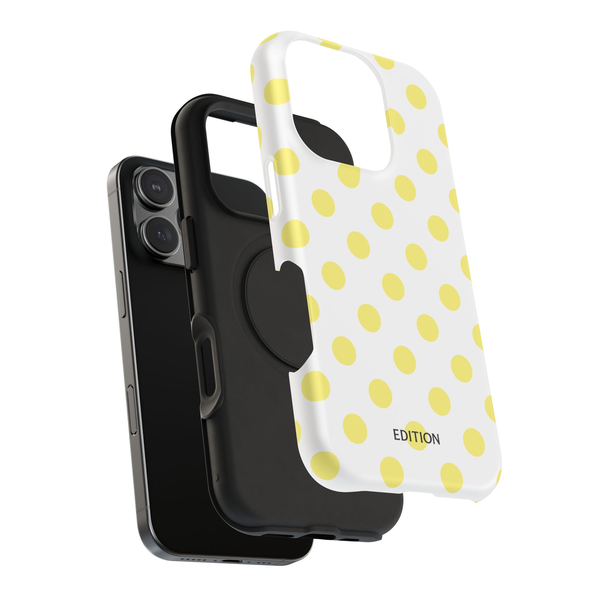 Yellow and White Polka Dot Case