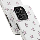 Pink and White Star Case