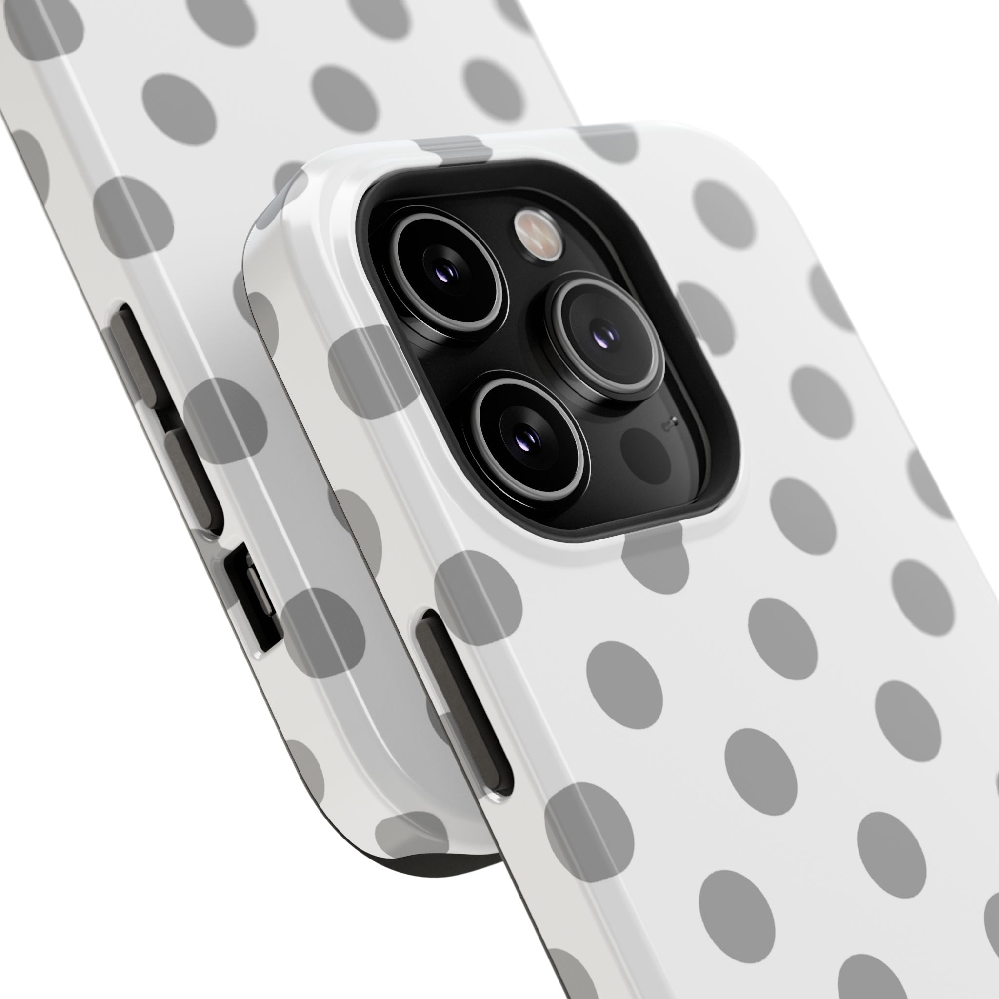 Grey and White Polka Dot Case