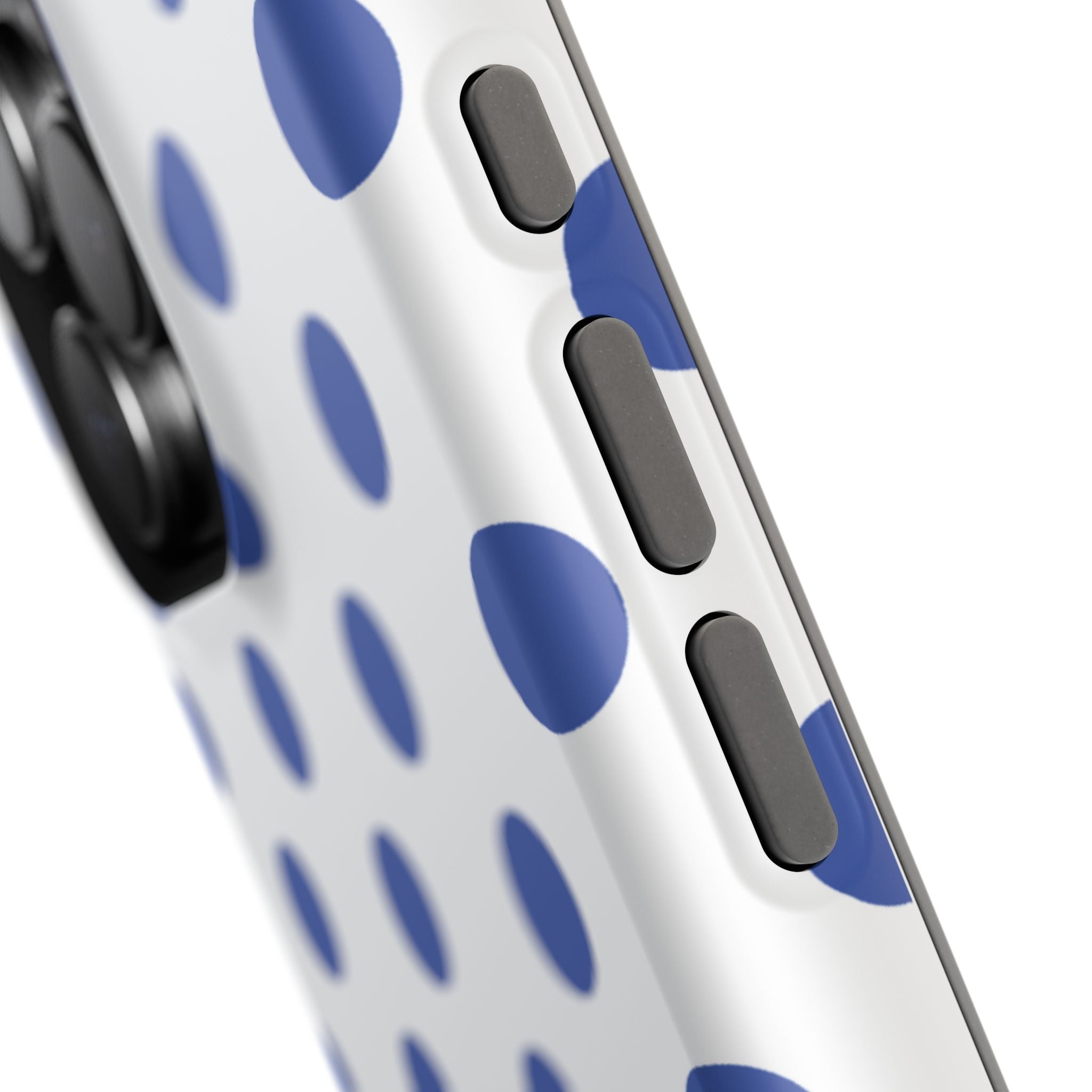 Blue and White Polka Dot Case
