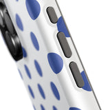 Blue and White Polka Dot Case