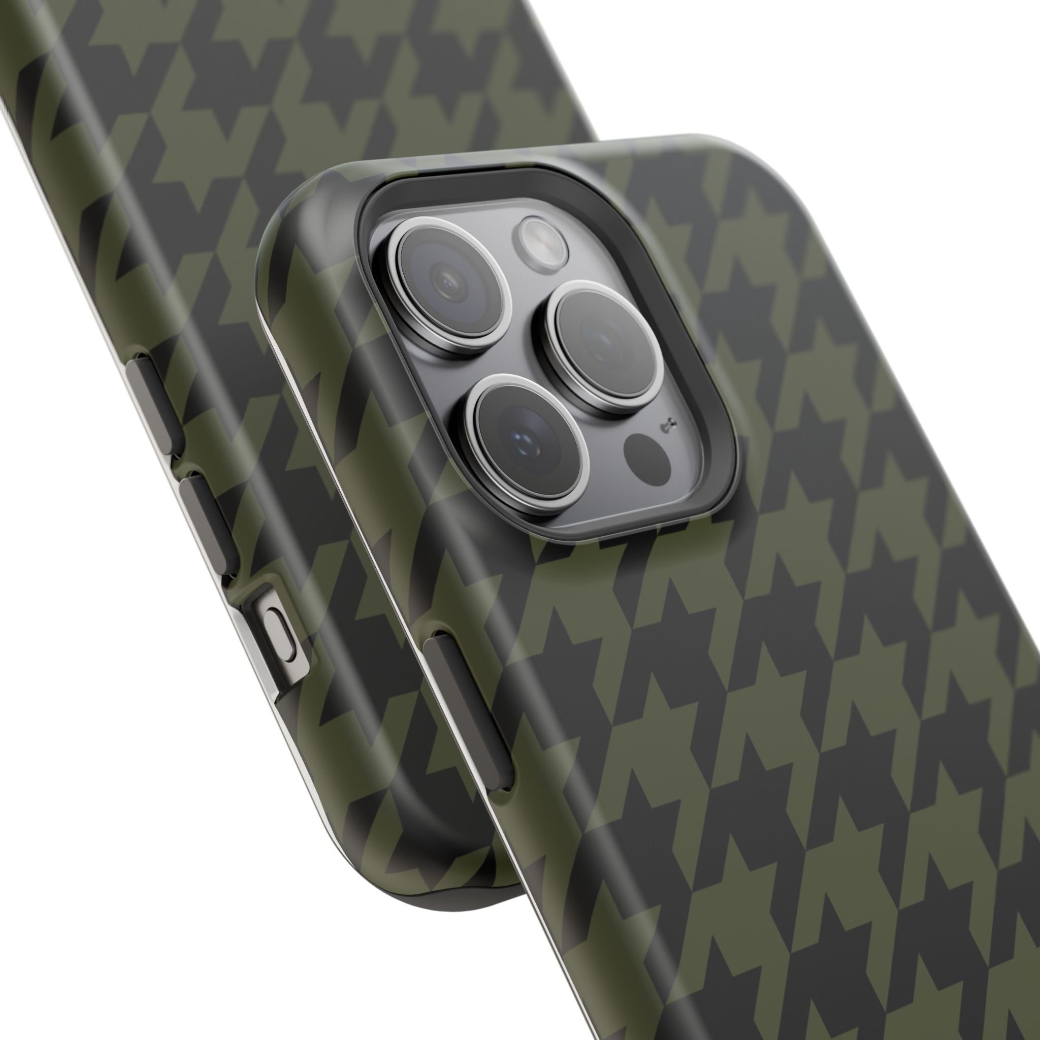 Army Green Houndstooth Case