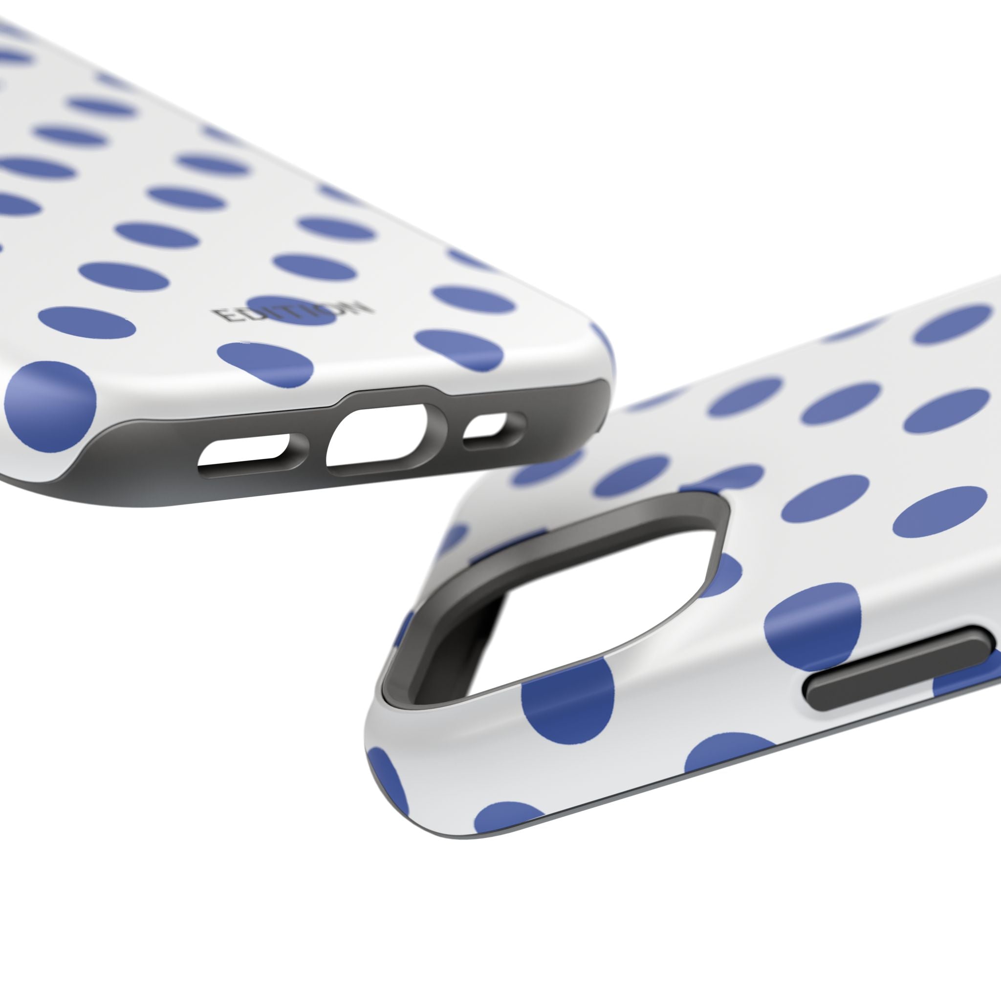 Blue and White Polka Dot Case