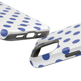Blue and White Polka Dot Case