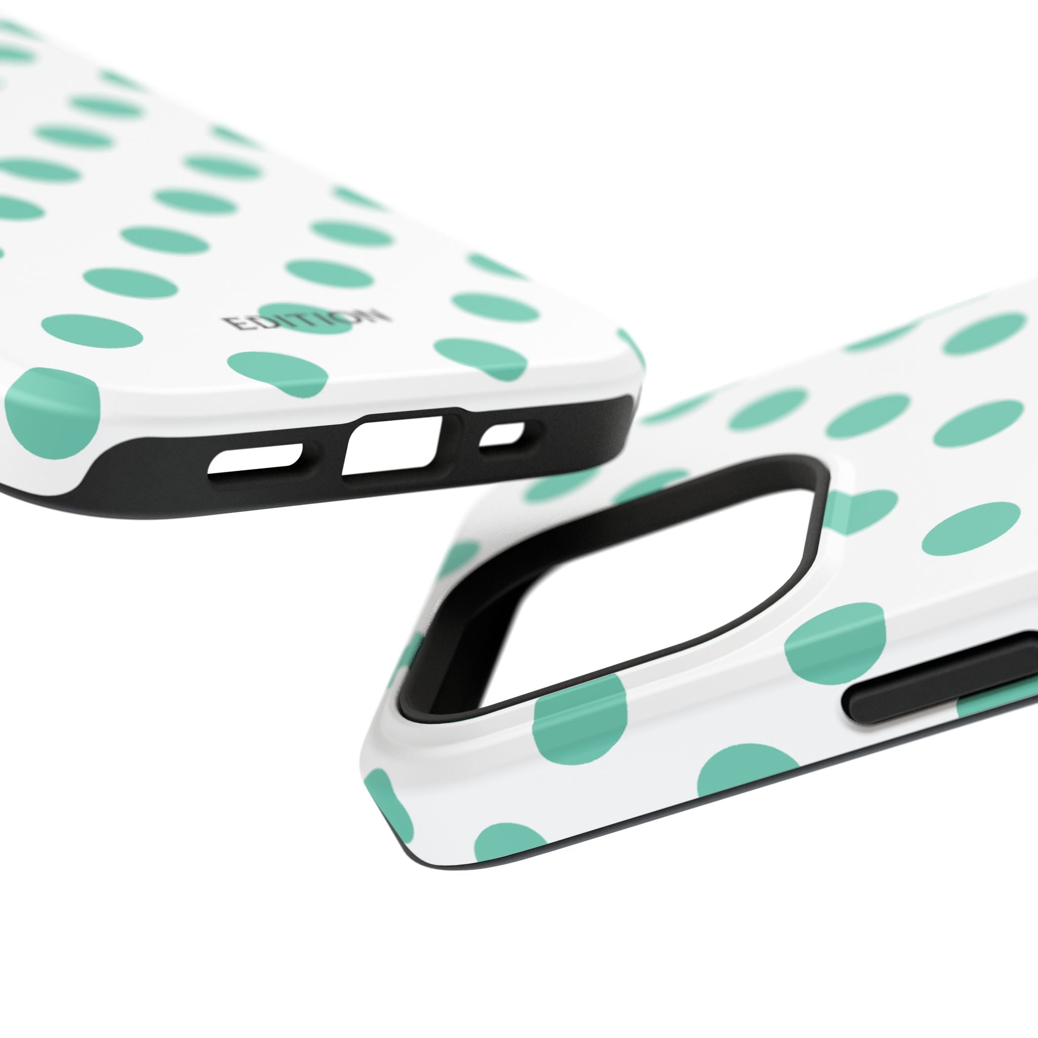 Teal and White Polka Dot Case