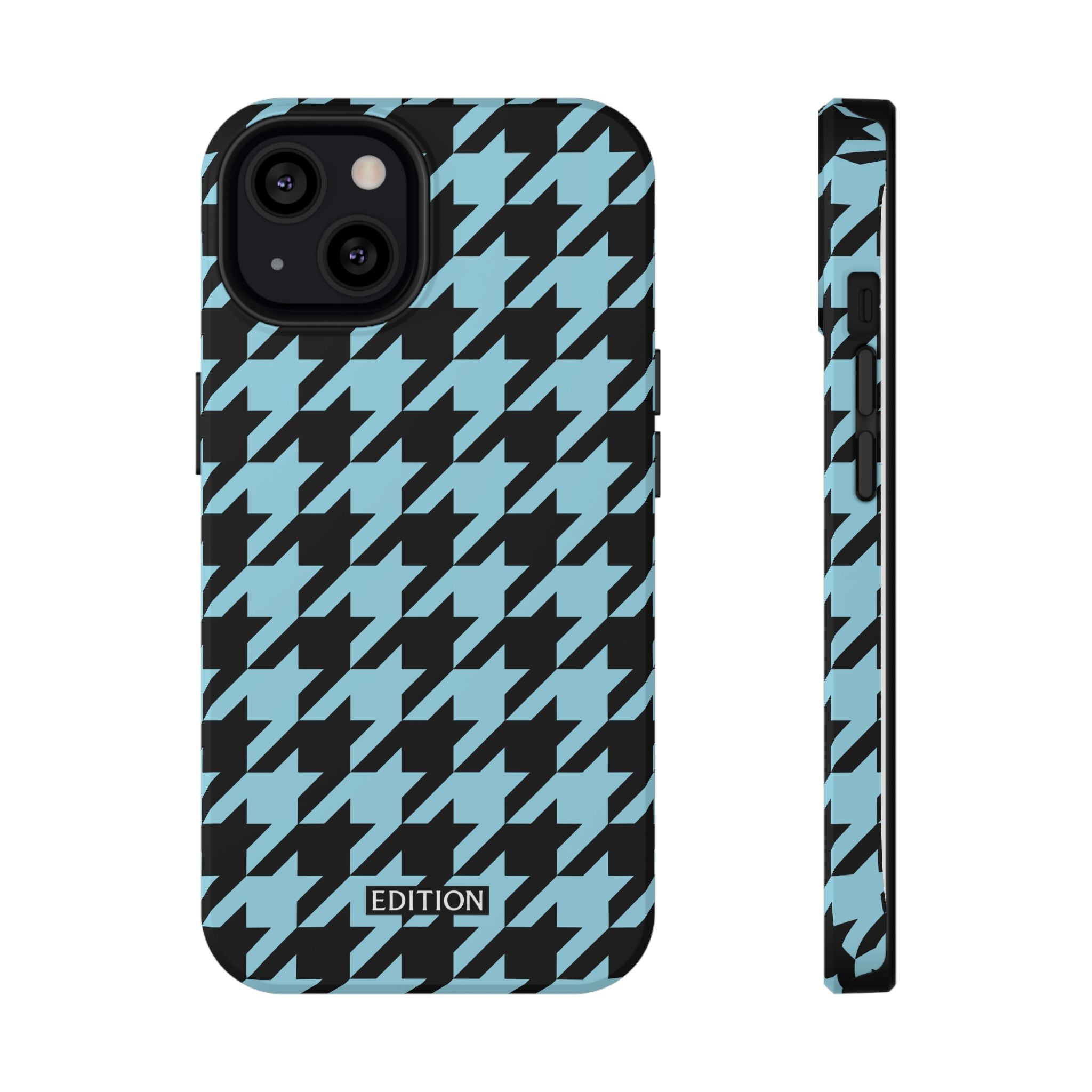 Baby Blue Houndstooth Case